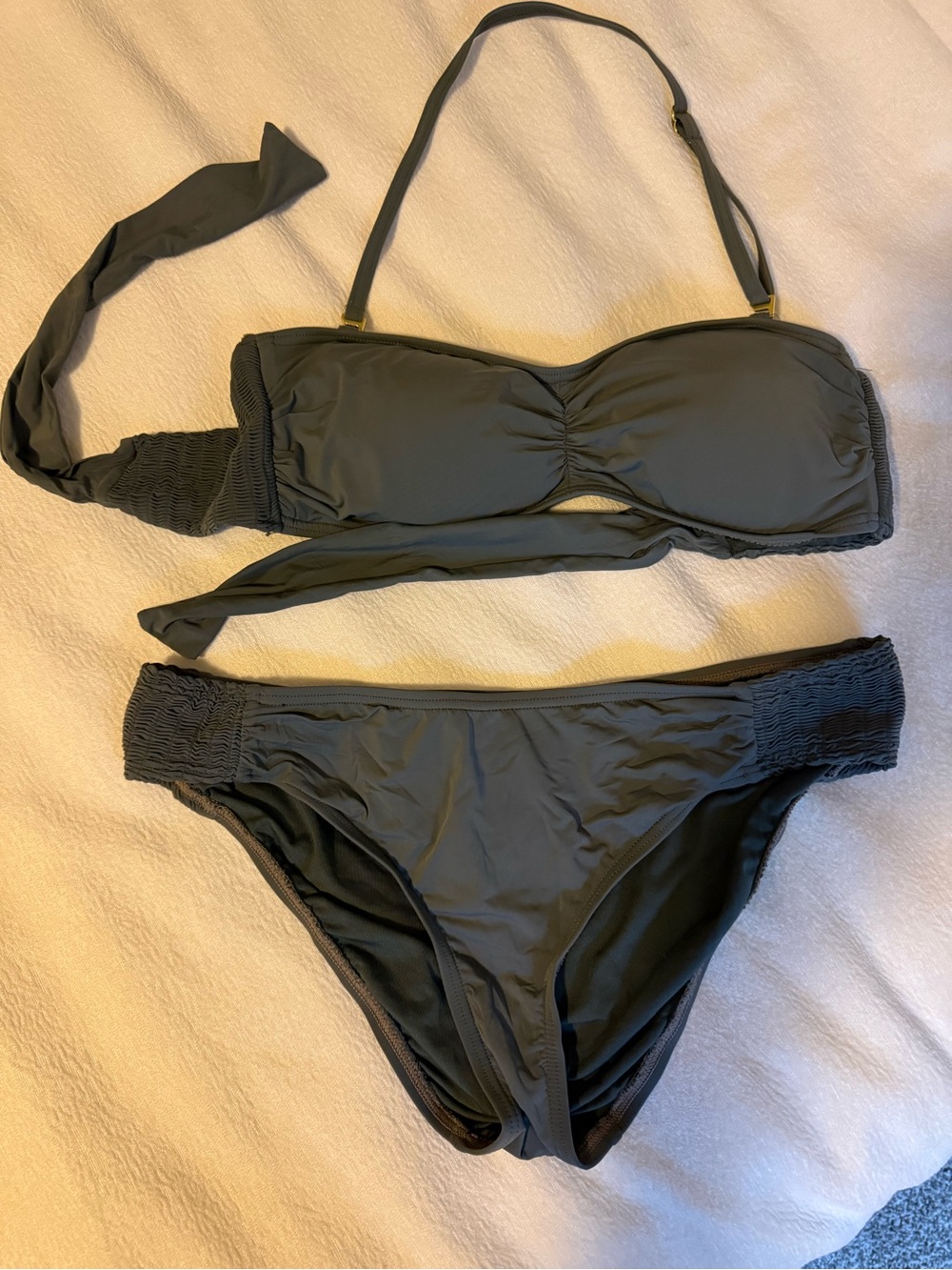 CARMEN MARC VALVO Olive Bikini Set